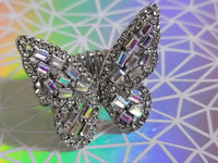 Flauntable Flutter - White Ring ~ Paparazzi Rings