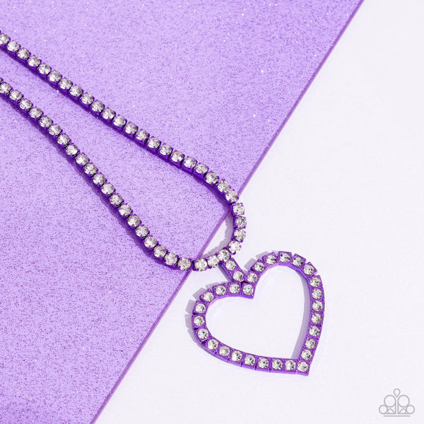 Flirting Fancy - Purple Necklace ❤️ Paparazzi