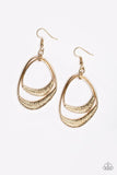 Follow The Beaten Path - Gold Earrings ~ Paparazzi