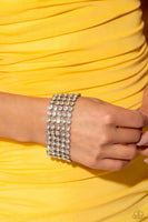 GLASSY Gallery - White Bracelet ❤️ Paparazzi
