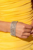 GLASSY Gallery - White Bracelet ❤️ Paparazzi