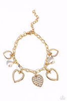 GLOW Your Heart - Gold Bracelet ❤️ Paparazzi