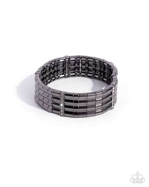 Glistening Getaway - Black Bracelet ❤️ Paparazzi