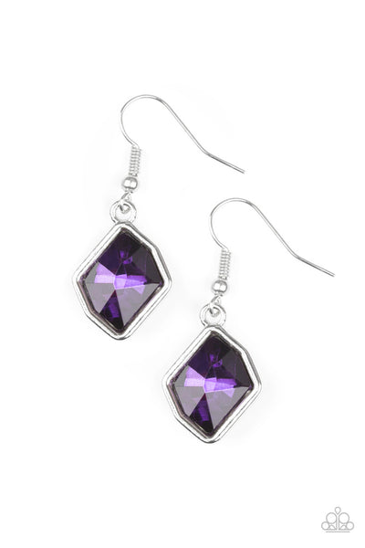 Glow It Up - Purple Earrings ~ Paparazii