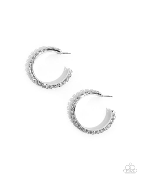 Glowing Garland - White Earrings ❤️ Paparazzi