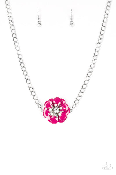 Hibiscus Hula - Pink Necklace ❤️ Paparazzi