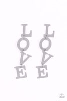 L-O-V-E - Silver Earrings ❤️ Paparazzi