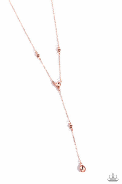 Lavish Lariat - Copper Necklace ❤️ Paparazzi