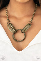 Lip Sync Links - Brass Necklace Paparazzi Fashion Fix