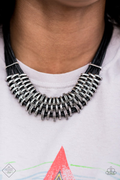 Lock Stock And Sparkle - Black Necklace ~ Paparazzi Fashion Fix