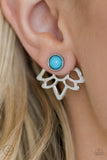 Lotus Breeze - Blue Double Post Earrings ~ Paparazzi