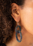 2021 Empower Me Pink Exclusive A dainty collection of iridescent oil spill seed beads adorns two interlocking hoops, creating a colorfully stacked lure. Earring attaches to a standard fishhook fitting. Sold as one pair of earrings.   P5ST-MTXX-035XX