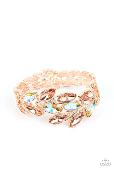 Luminous Laurels - Rose Gold Bracelet ❤️ Paparazzi