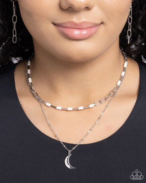 Lunar Lucidity - White Necklace ❤️ Paparazzi