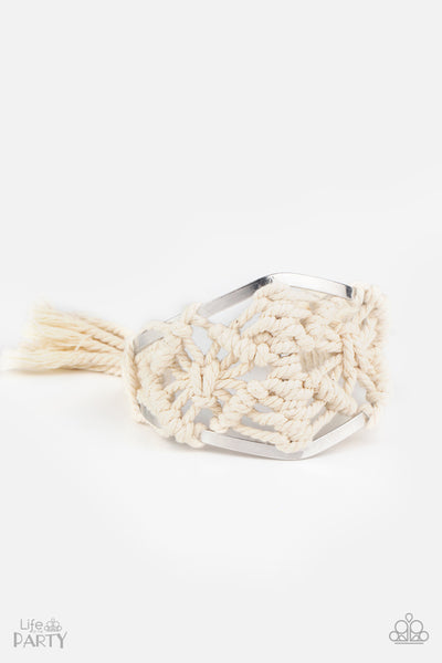 Macrame Mode - White Bracelet ❤️ Paparazzi