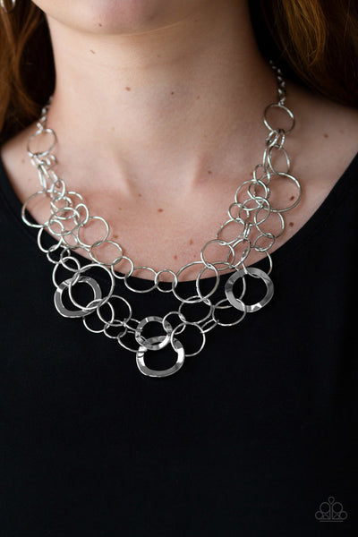 Main Street Mechanics - Silver Necklace ❤️ Paparazzi