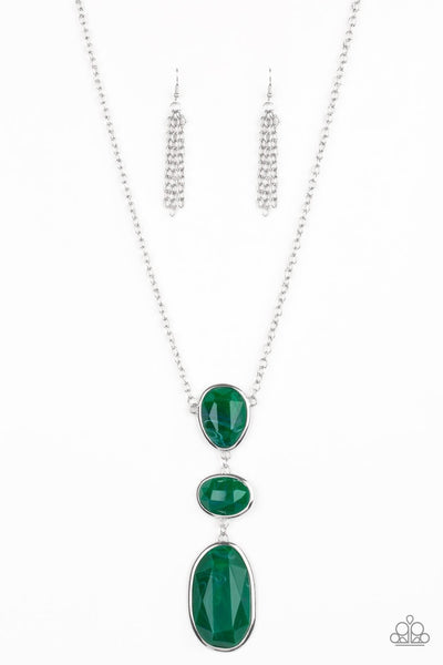 Making An Impact - Green Necklace ~ Paparazzi