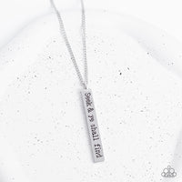 Matt 7:7 - Silver Necklace ❤️ Paparazzi