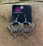 2020 July Fashion Fix Exclusive  Dotted in dainty silver studs, antiqued silver frames swirl into an ornate design for a vintage inspired look. Earring attaches to a standard fishhook fitting. Sold as one pair of earrings.  P5WH-SVXX-210XX