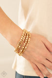 Metro Materials - Gold Bracelet ~ Paparazzi Fashion Fix