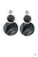 Miami Mariner - Black Earrings ~ Paparazzi Acrylic