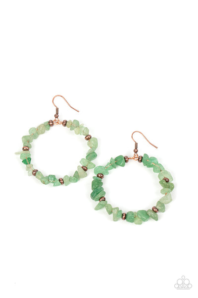 Mineral Mantra - Green Earrings ❤️ Paparazzi