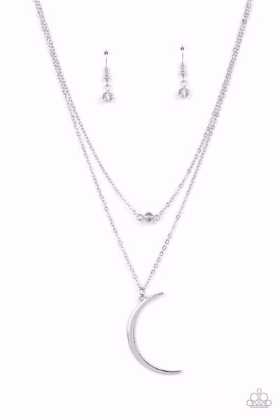 Modern Moonbeam - Silver Necklace ❤️ Paparazzi