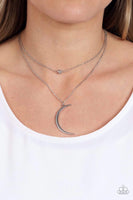 Modern Moonbeam - Silver Necklace ❤️ Paparazzi