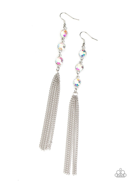 Moved To Tiers - Multi Iridescent Earrings ~ Paparazzi