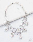 Show-Stopping Shimmer - White Necklace ~ Paparazzi Blockbusters