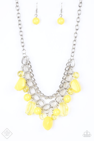 Brazilian Bay - Yellow Necklace ~ Paparazzi Fashion Fix