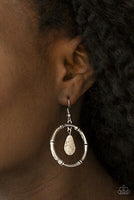 Stone Style - White Earrings ~ Paparazzi