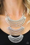 Queen Of The Nile - Silver Necklace ~ Paparazzi