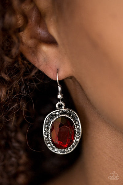 Queen Of Queens - Red Earrings ~ Paparazzi