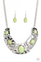 RULER In Favor - Green Necklace ❤️ Paparazzi