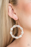 Ring Around The Rhinestones - Gold Earrings ~ Paparazzi Life Of Party