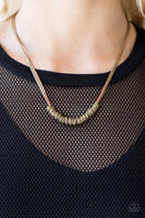 Ring To Attention - Brass Necklace ❤️ Paparazzi