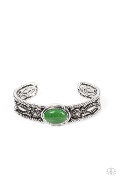 Rural Repose - Green Bracelet ❤️ Paparazzi