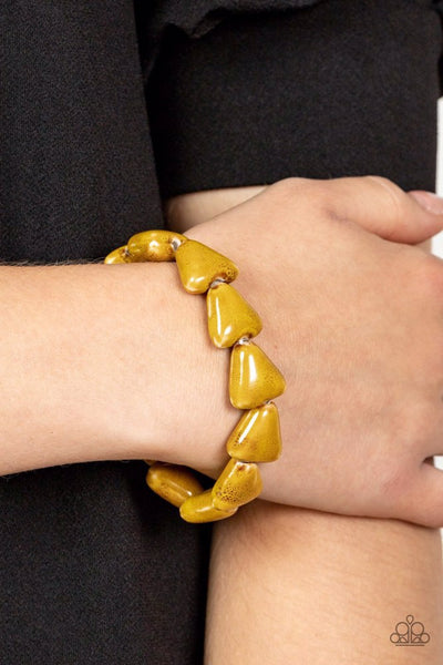 SHARK Out of Water - Yellow Bracelet ~ Paparazzi