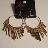 Sol Food - Gold Earrings ~ Paparazzi Fashion Fix