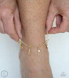 Sand and Sunshine - Gold Ankle Bracelet ❤️ Paparazzi