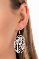 Secret Orchards - Silver Earrings ❤️ Paparazzi