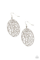 Secret Orchards - Silver Earrings ❤️ Paparazzi
