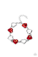 Sentimental Sweethearts - Red Bracelet ❤️ Paparazzi