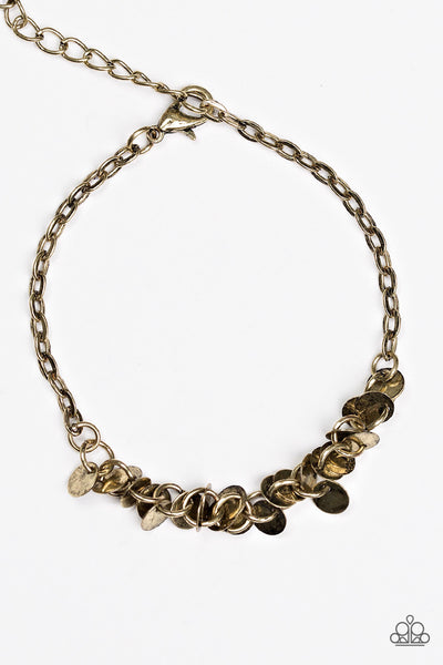 Shimmer Train - Brass Bracelet ❤️ Paparazzi