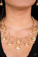 Show-Stopping Shimmer - Gold Necklace ❤️ Paparazzi