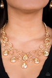 Show-Stopping Shimmer - Gold Necklace ❤️ Paparazzi