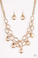 Show-Stopping Shimmer - Gold Necklace ❤️ Paparazzi