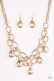 Show-Stopping Shimmer - Gold Necklace ❤️ Paparazzi