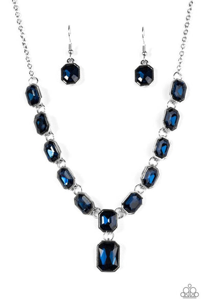 The Right To Remain Sparkly - Blue Necklace ~ Paparazzi Life Of Party